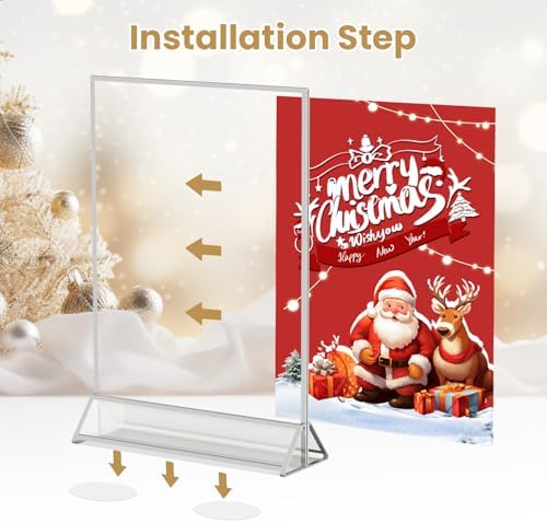 5X7 Silver Frames Double-Sided Acrylic Sign Holder，12 PCS - Image 6