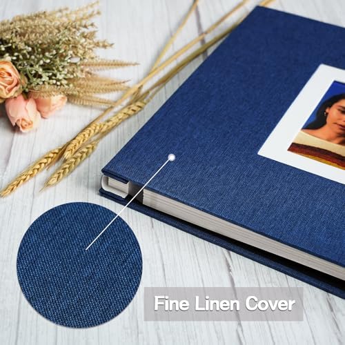 Vienrose Self Adhesive Photo Album 60 Pages for Wedding, Baby Growth, Blue - Image 3