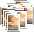 Americanflat 5x7 Picture Frame 12-Pack - Matted to 4x6 - Black by Americanflat