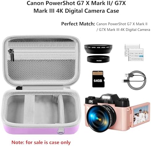 Leayjeen Vlogging Camera Case for Duluvulu/VJIANGER/Gavonde - Purple - Image 2