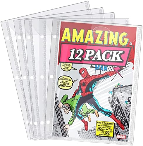 Comic Book Bags, Binder Sleeves for Comic Books, 12 Pack Comics Protector Bags by TUTATA