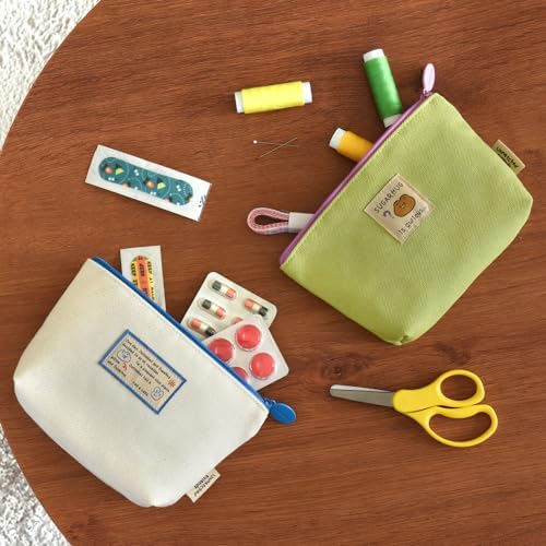 Monolike Unmatched Friends daily Pouch, Green - Pencil Pouch, Portable Pencil Bag, Pencil Case, Office Pouch case - Image 5
