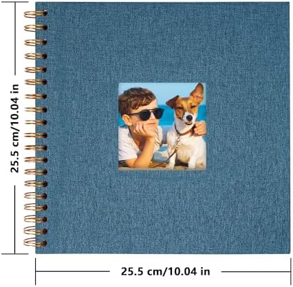 Scrapbook Photo Album, Linen Covered, 10x10 Inches, 20 Sheets/40 Pages - Image 3