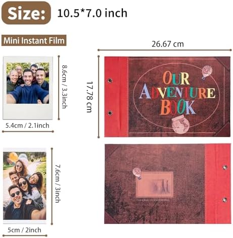 Scrapbook Photo Album Our Adventure Book Embossed Hard Cover - Image 5