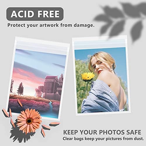 Somime 100Pack Acid-Free Crystal Clear Sleeves Storage Bags for 8x10 Photos - Image 3