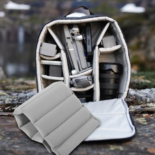 6 Pcs Camera Bag Divider Plug-in:Dividers Shockproof Protecting Camera Lens for Bag Organizer-Inserts with Suede Roller Partition and Side Pocket for Travel Photography Enthusiast Professional - Image 2