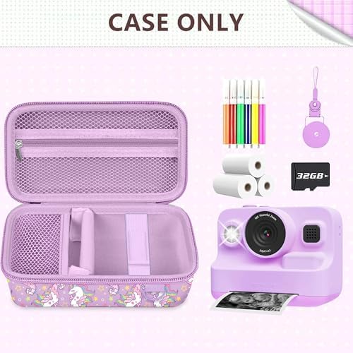 Leayjeen Kids Instant Camer Case for ESOXOFFORE/Dylanto -Purple Unicorn - Image 2
