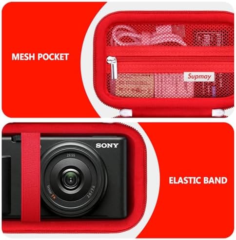 Hard Travel Case for Sony ZV-1, ZV-1F, ZV-1 II Digital Camera, Red - Image 4