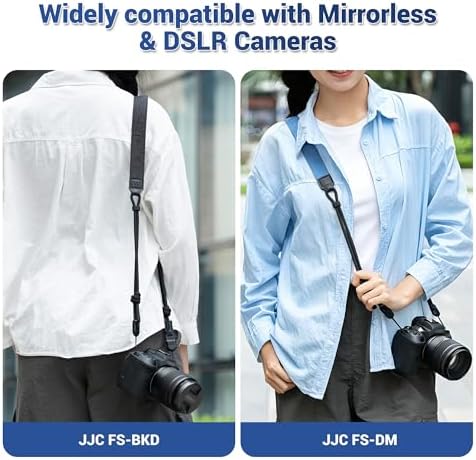 Minimalist Denim lifestyle Camera Shoulder Neck Strap with Quick Release for Most Mirrorless Cameras Canon EOS R50 R10 Fujifilm X-T30 III XT-50 Nikon Z5 Z50 II Z fc Zf, Adjustable Comfortable Strap - Image 2