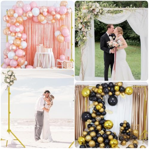 EMART Backdrop Stand 10x7FT Adjustable Back Drop Stand for Party -Gold - Image 6
