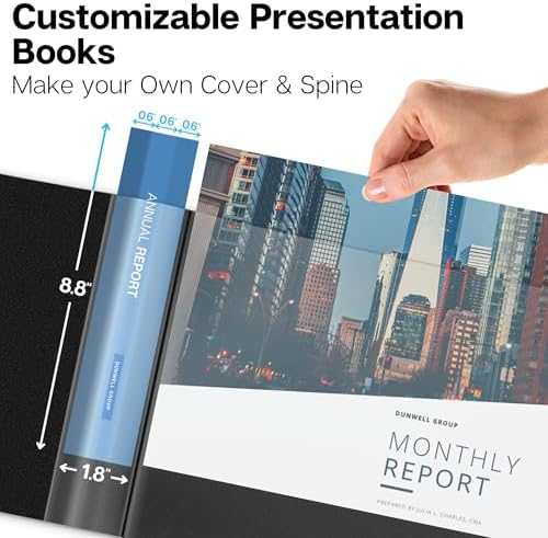 Dunwell 8.5x11 Portfolio Binder, Horizontal, 24 Pockets, Poly - Image 2