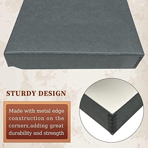 Golden State Art, Clamshell Archival Folio Storage Box 11x14, Gray - Image 5