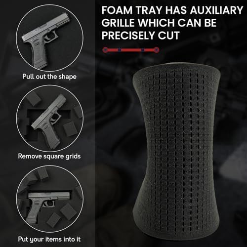 6 Pack Gun Case Foam - 16x12x2 Inch Pick and Pluck Foam Inserts for Cases - Image 6
