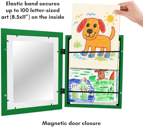 Americanflat 8.5x11 Changeable Kids Art Frame - Shamrock Green - Image 5