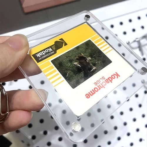 2PCS 35mm Film Protector Keychain Set – Transparent Magnetic Acrylic Case, 7x7cm Display Frame with 5x5cm Clip, Secure & Stylish Film Storage, Double Set for Couples & Friends - Image 5