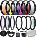 Ultimaxx 52MM Complete Lens Filter Accessory Kit: 6 Gradual Color Filters + UV CPL FLD + Macro Close Up (+1 +2 +4 +10) Set by Ultimaxx