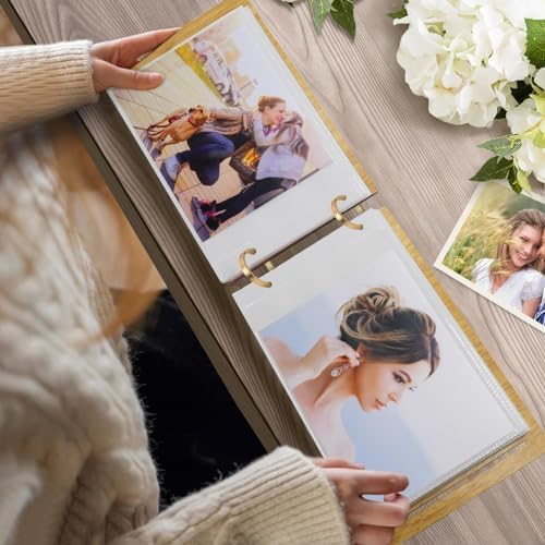 ZEEYUAN Desktop Photo Album Stand, 5x7 Standing Flip Photo Album, Christmas & Valentines Mothers Day Gifts - Image 2