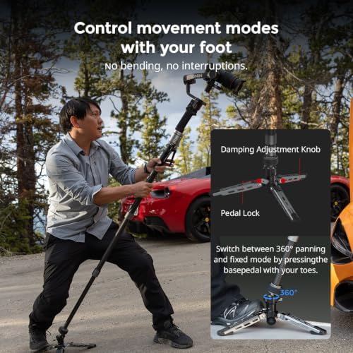 SmallRig x Potato Jet TRIBEX PRO X-Clutch Carbon Fiber Monopod - Image 6
