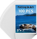 Falling in Art 100 Pack Acid Free Crystal Clear Sleeves Bags for 5x7 by FallinginArt