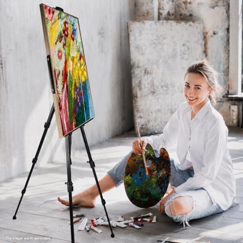 NS JYMB Easel Stand for Sign and Painting, 17-66 Inch Adjustable, Black - Image 3