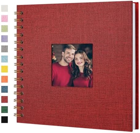 Scrapbook Photo Album, Linen Covered, 8x8 Inches, 20 Sheets/40 Pages by Yopih