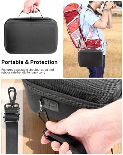 RAIACE Hard Carrying Case Compatible with Canon EOS Rebel T7/ T100/ T6/ R100/ R50/ R5/ R7/ R8, for Sony, for Nikon Camera. Large Capacity Camera Bag for Lens, Cables, Cards and Accessories. - Black - Image 6
