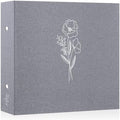Lanpn 12x12 inch Scrapbook Photo Album, Linen Cover Archival Acid Free Top Load 3 Ring Binder Folder Photo Book 12 x 12 with 30 Plastic Sleeves 60 Pages (Grey) by Lanpn