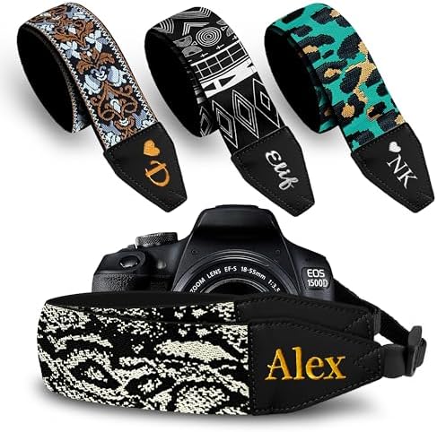 Art Tribute Custom Camera Strap Faux Sneakskin - Add Your Text and We Make It Especially For You Get Your Own Personalized Gift Camera Strap, No Shipping Cost! by ArtTribute
