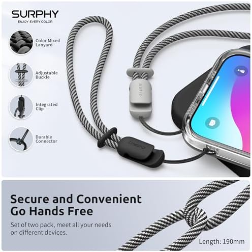 SURPHY 2 Pack Phone Lanyard, Phone Wrist Strap for Case, Camera Wrist Strap - Image 4