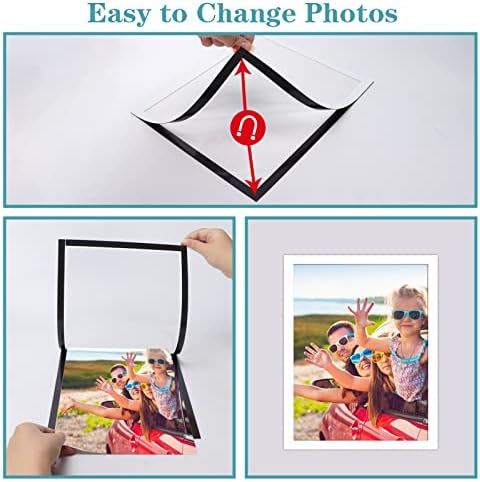 CRUGLA 12 Packs 8.5x11 Magnetic Picture Frames for Refrigerator Locker, 8.5 by 11 Photo Certificate Document Frame Bulk, Peel and Stick Kids Artwork Holders for Fridge Dishwasher Whiteboard - Image 4