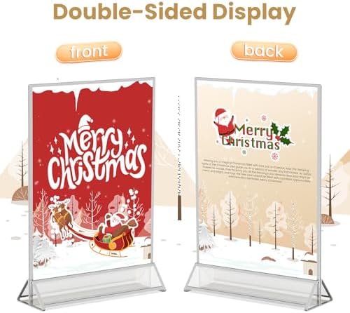 5X7 Silver Frames Double-Sided Acrylic Sign Holder，12 PCS - Image 5