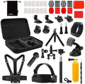 Luxebell Action Camera Accessory Kit for GoPro Hero Black Silver 13 12 11 10 9 8 7 6 5 4 Session Max Akaso Xiaomi Accessories Tripod Head Chest Bike Mount Carrying Case by Luxebell