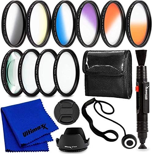 Ultimaxx 58MM Complete Lens Filter Accessory Kit for Lenses with 58MM Filter Size Designed Specifically for: Canon EOS 90D, 80D, 77D, 70D, Rebel T7, T7i, T6i, T6,T5i, T5, T4i, SL3, SL2, SL1 and More by Ultimaxx
