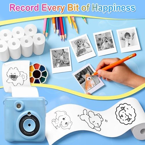 18 Rolls Kids Camera Paper Roll Refill Compatible with Most Instant Print Cameras for Kids BPA Free （2.24"x0.99" ） - Image 5