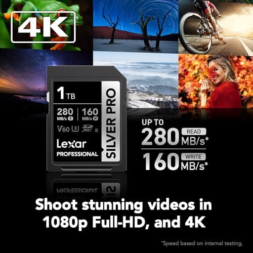 Lexar 1TB Silver PRO SD Memory Card, 280MB/s Read, 4K, V60, U3, UHS-II - Image 3