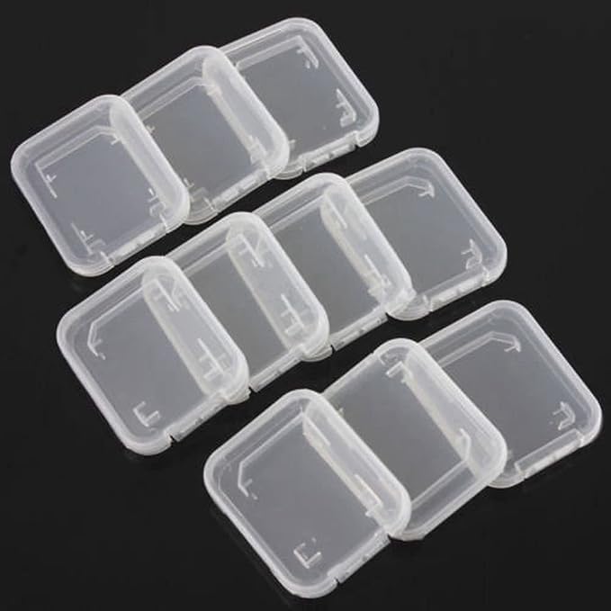 eTECH Collection Clear Plastic SD/SDHC/SDXC/Secure Digital Memory Card Case Holder Compatible for SanDisk/Kingston/Transcend/Samsung Memory Card (50 Pack) - Image 4
