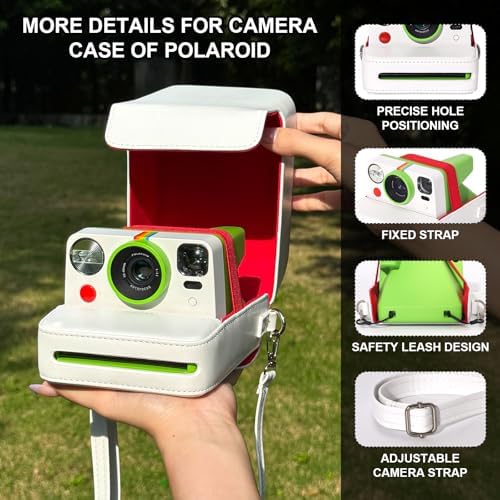 Camera Case for Polaroid Now/Now+ Gen2/3 Instant Film Camera, White - Image 3