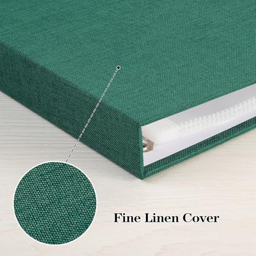 Mublalbum 10x10 Inch 3 Ring DIY Scrapbook Photo Album 40 Pages, Dark Green - Image 6