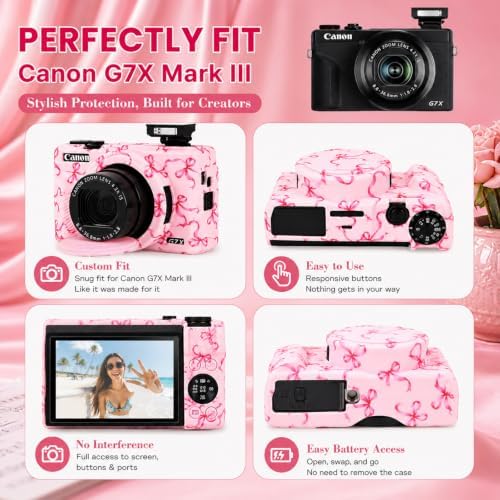 Camera Case for Canon G7X Mark III Cute Pattern case - Image 5