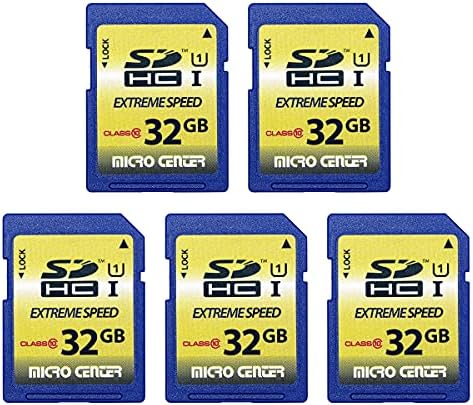 32GB Class 10 SDHC Flash Memory Card Full Size SD Card USH-I U1 Trail Camera Memory Card by Micro Center (5 Pack) by INLAND