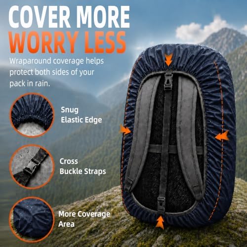 Frelaxy Waterproof Backpack Rain Cover, Pack Covers for Hiking, Travel - Image 4