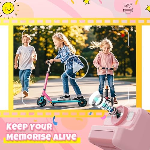 HiMont Kids Camera Instant Print, 1080P HD Instant Print Camera for Kids with 3 Rolls Print Paper & 32GB Card, Selfie Digital Camera for Kid, Ideal Kid Toys Gifts for Boys & Girls Age 3-14 (Pink) - Image 4