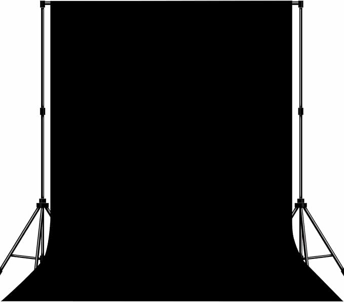 Black Photo Backdrop Professional Photography Background Cloth 5x7ft | Seamless Design eliminates Wrinkle Portrait Photography Wedding Dark Theme Decorations by MIZSYE