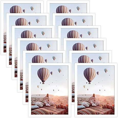CRUGLA 12 Packs 8.5x11 Magnetic Picture Frames for Refrigerator Locker, 8.5 by 11 Photo Certificate Document Frame Bulk, Peel and Stick Kids Artwork Holders for Fridge Dishwasher Whiteboard by CRUGLA