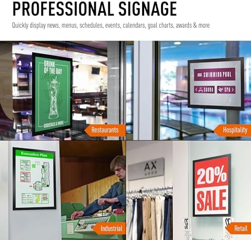 Durable Duraframe Self-Adhesive Magnetic Frame Black - Letter Size 8.5" x 11" - Document Frame For Internal Signage - Self-Adhesive Attachment - Pack of 2 - Image 5