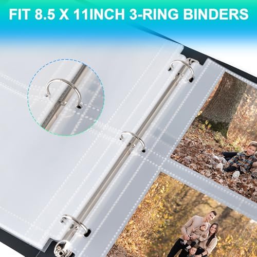 25 Pack 4 x 6 Photo Sleeves for 3 Ring Binder(300 Pictures) - Image 5
