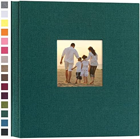 potricher Photo Album 4x6 Pictures, 600 Pockets, Linen Cover, Dark Green by potricher