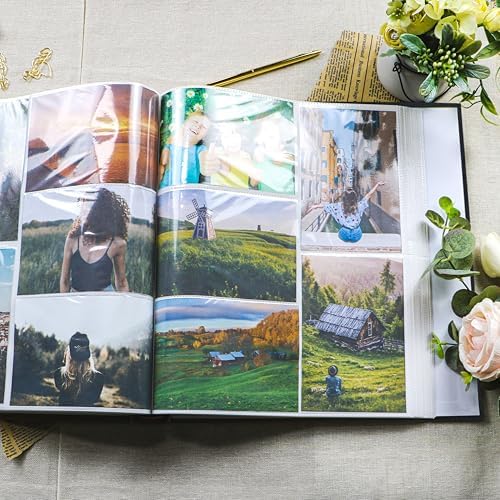 Holoary Photo Album 4x6 500 Photos 5 Pictures Per Page, 500 Pockets 4”x6” Picture Album, Linen Fabric Cover Big Picture Book for Photos, 4x6 Photo Albums for Family Weddings Travel Memories(Black) - Image 5