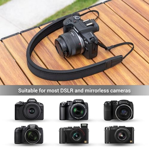 Soft Camera Shoulder Strap for Canon EOS R50 R50V R100 R10 R6 Mark III II R5 Mark II R50V Panasonic LUMIX L10 Sony ZV-E10 II ZV-E1 Fujifilm Nikon Mirrorless Camera, 23.6-43.3" Adjustable Neck Strap - Image 3