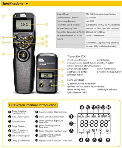 Pixel Timer Shutter Release Remote Control TW283-DC2 Remote Release for Nikon D5600 D3100 D3200 D3300 D5000 D5100 D5200 D5300 D5500 D90 D7000 D7100 D7500 D600 D610 D750 Z6 Z7 - Image 6